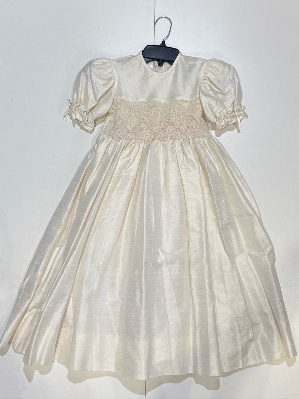 CAROUSELWEAR- 6Y Classic Ivory Girls' Party Dress with Smocked Bodice